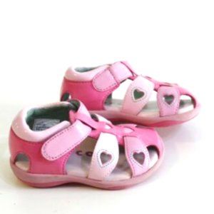 Circo Vintage Pink Heart Baby Girl Sandals Size 2